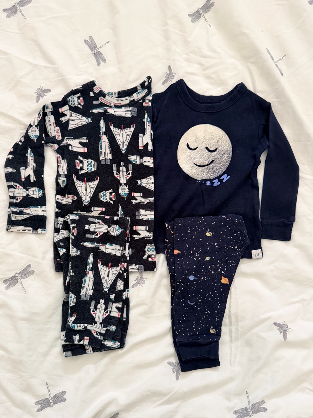 Bundle of 2 pajamas sets Space Moon Rockets